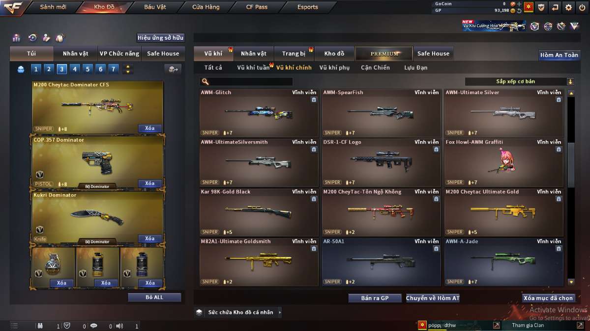 shop acc cf uy tin gia re